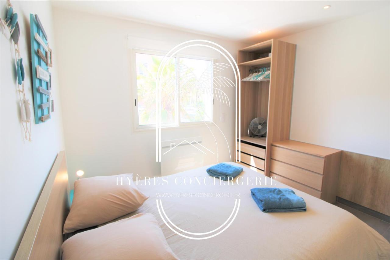 Villa Antoine Appartement Rdj Vue Mer Clim Wifi Parking Plage 50M La Garonne Le Pradet Εξωτερικό φωτογραφία