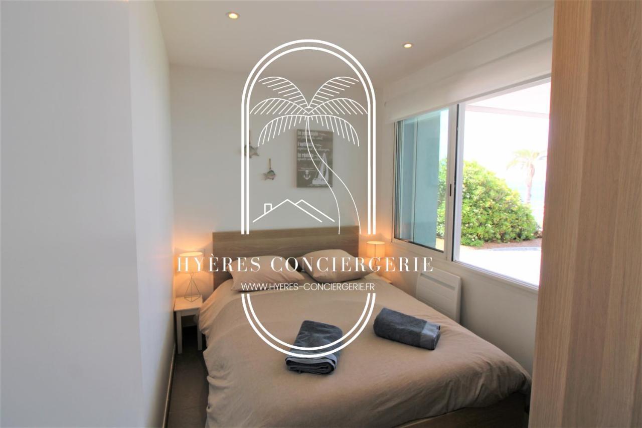 Villa Antoine Appartement Rdj Vue Mer Clim Wifi Parking Plage 50M La Garonne Le Pradet Εξωτερικό φωτογραφία