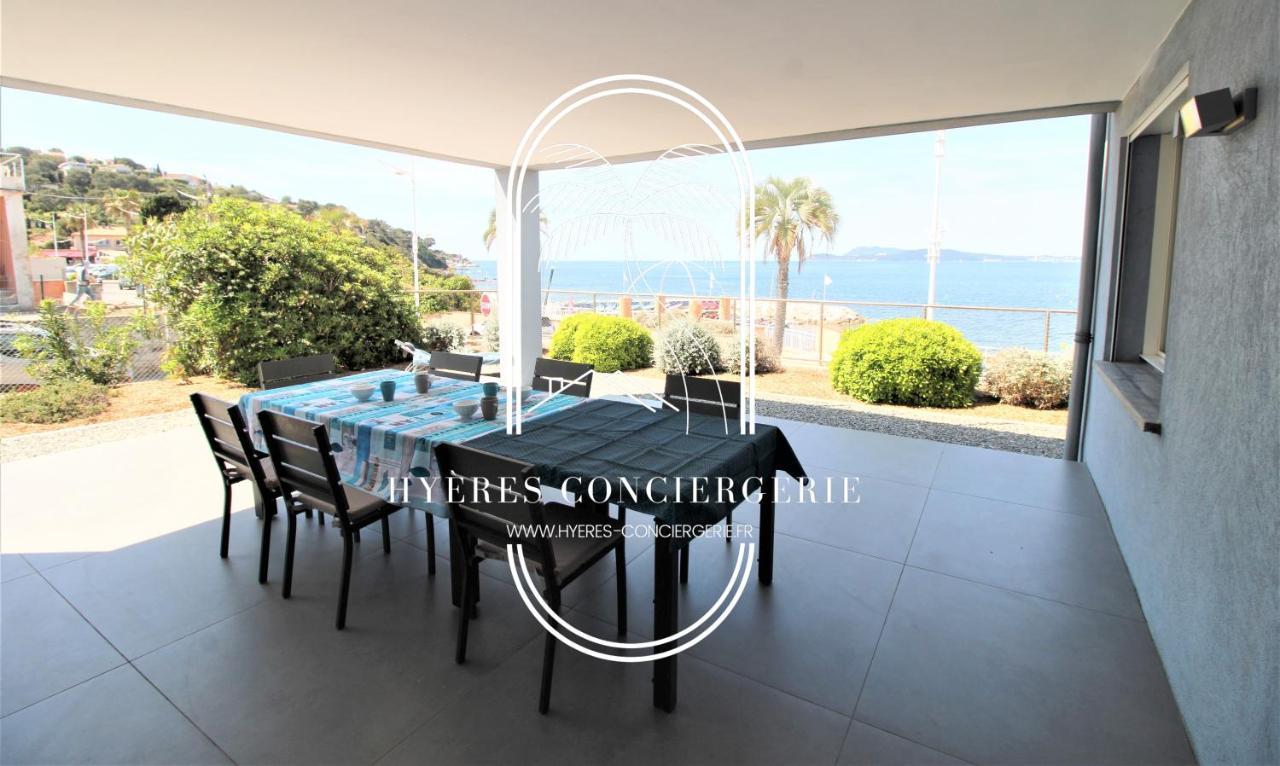 Villa Antoine Appartement Rdj Vue Mer Clim Wifi Parking Plage 50M La Garonne Le Pradet Εξωτερικό φωτογραφία