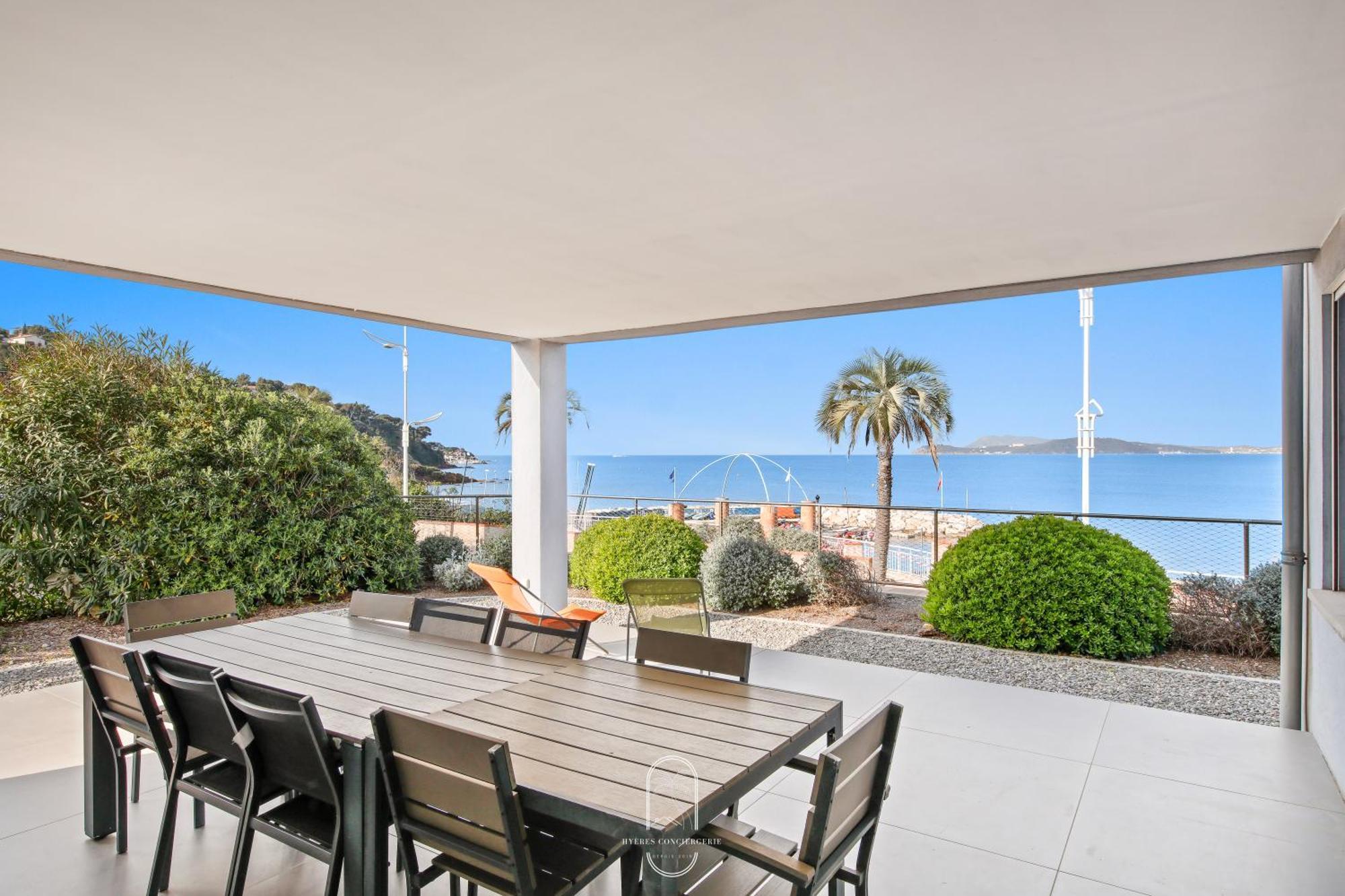 Villa Antoine Appartement Rdj Vue Mer Clim Wifi Parking Plage 50M La Garonne Le Pradet Εξωτερικό φωτογραφία
