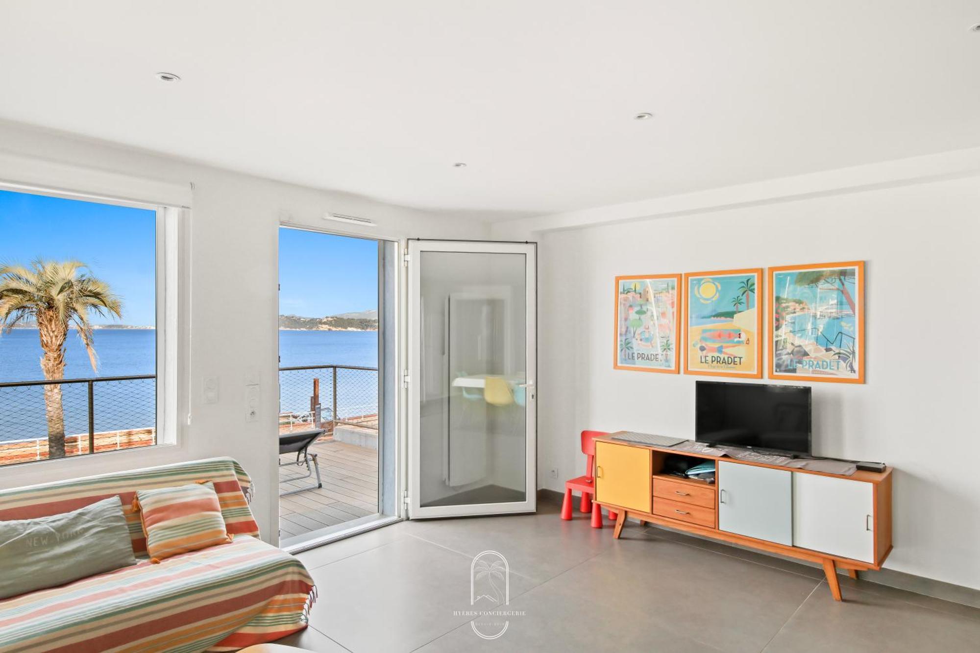 Villa Antoine Appartement Rdj Vue Mer Clim Wifi Parking Plage 50M La Garonne Le Pradet Εξωτερικό φωτογραφία